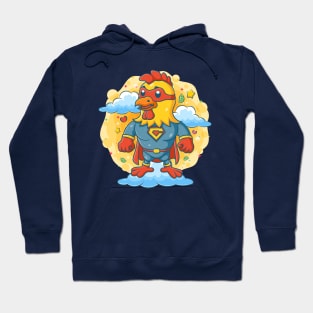 Rooster wearing superheroes costume Hoodie